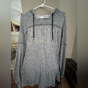 Pink Victoria Secret Gray Sweater Hoodie